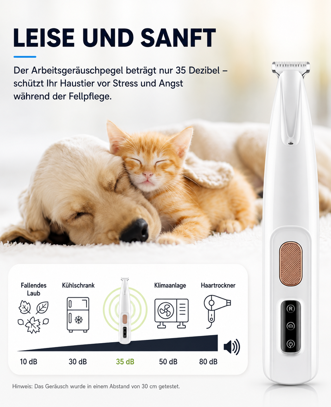 PfotenHerz™ Pfoten Rasierer — Sanfte Pflege für Hund & Katze