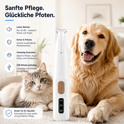 PfotenHerz™ Pfoten Rasierer — Sanfte Pflege für Hund & Katze